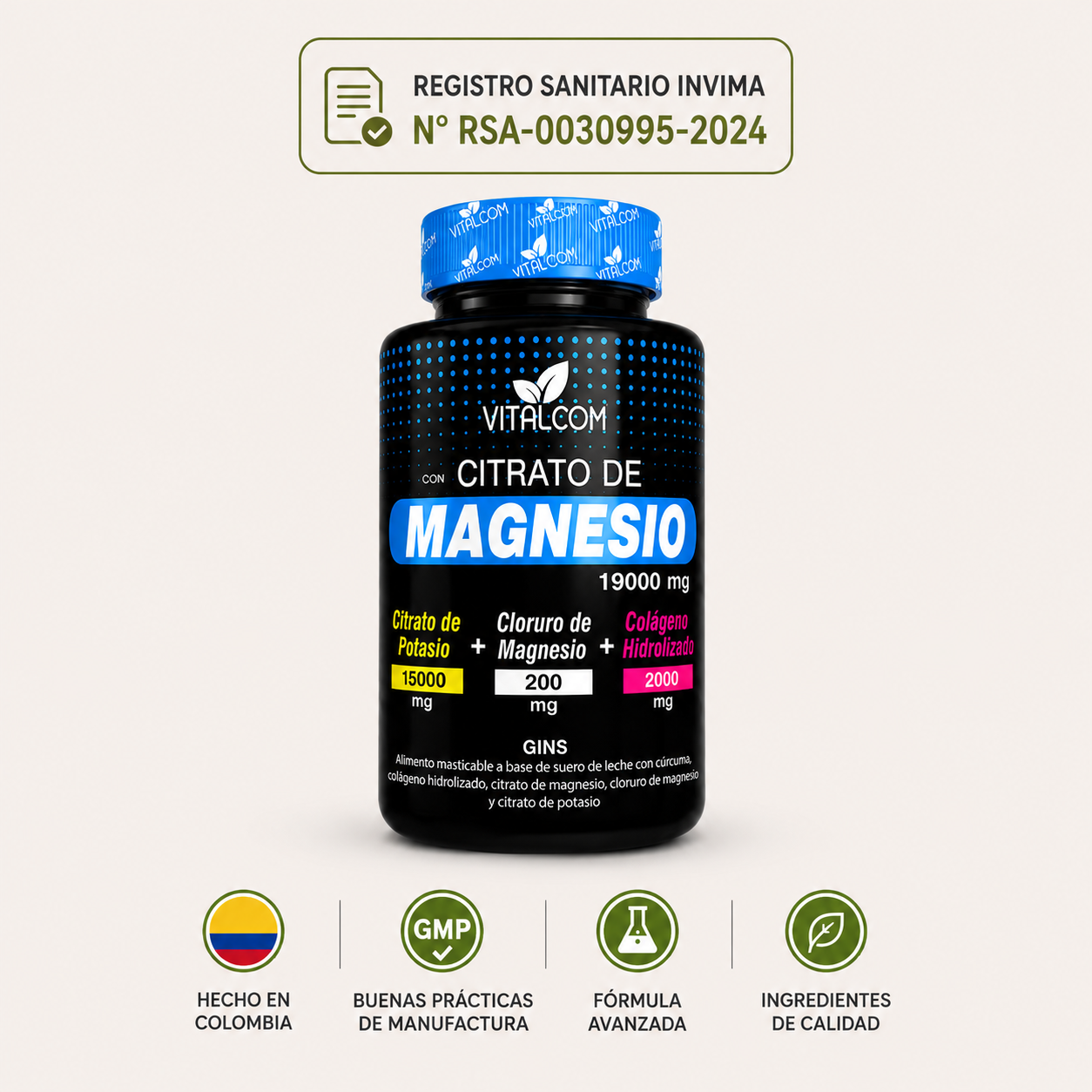 Citrato de Magnesio Vitalcom
